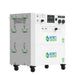 Front view of the Nature's Generator Powerhouse Gen 2 with Power Pod expansion battery