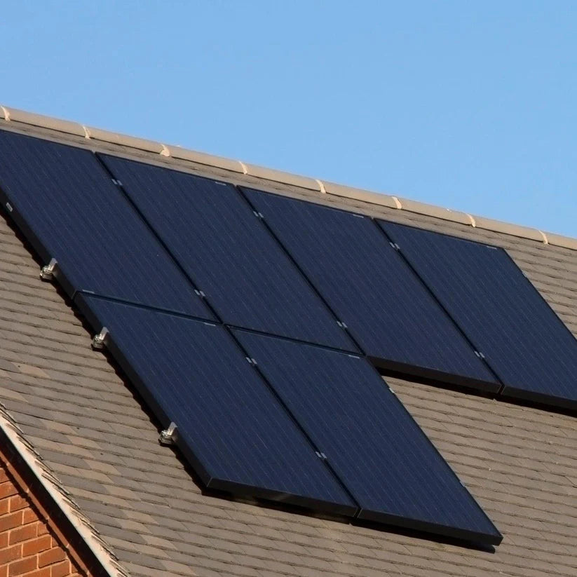 Nature's Generator 440W monocrystalline solar panel array installed on a home's rooftop