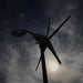 Nature's Generator 150W wind turbine producing renewable energy during nighttime conditions