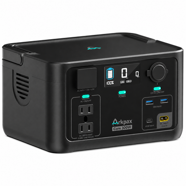 Arkpax CORE 300 portable power station with 288Wh LiFePO4 battery and 300W pure sine wave inverter