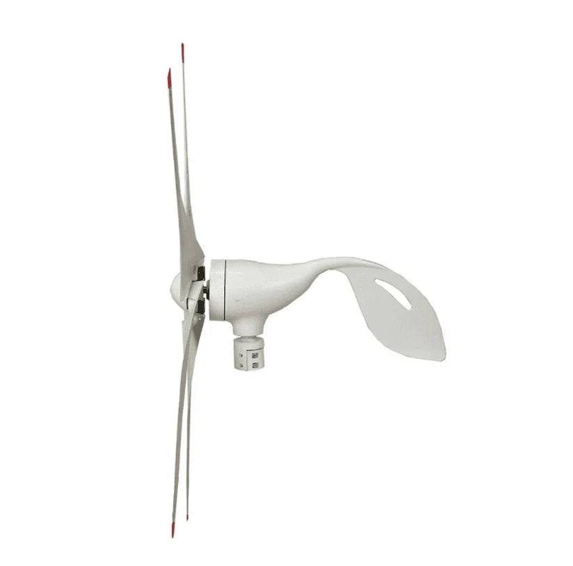 Side profile of the Nature's Generator 150W wind turbine for renewable energy charging