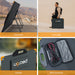 PECRON Aurora200 200W portable solar panel showing kickstand, carry bag, handle and MC4 connectors