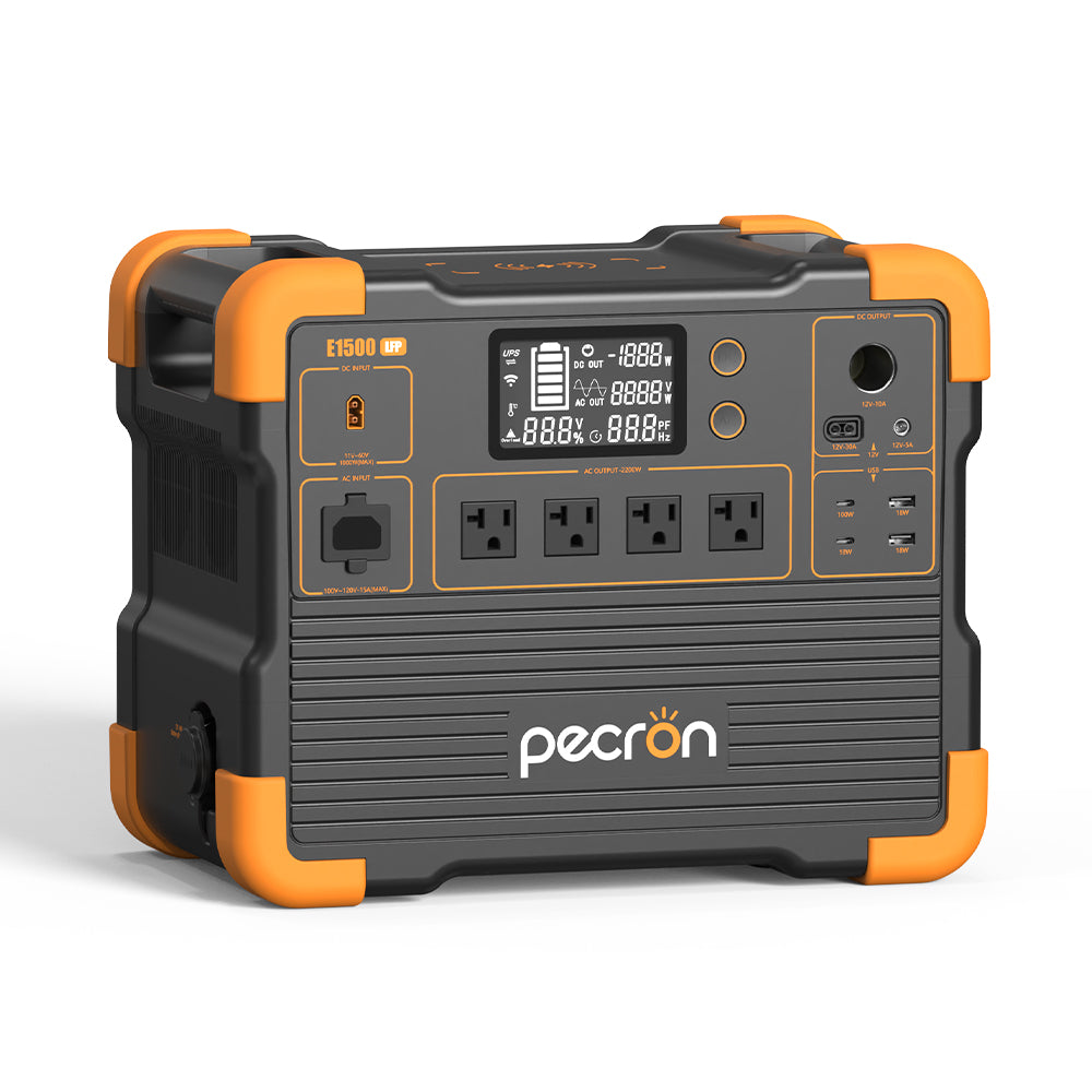 PECRON E1500LFP portable power station with 2200W pure sine wave inverter and LiFePO4 battery