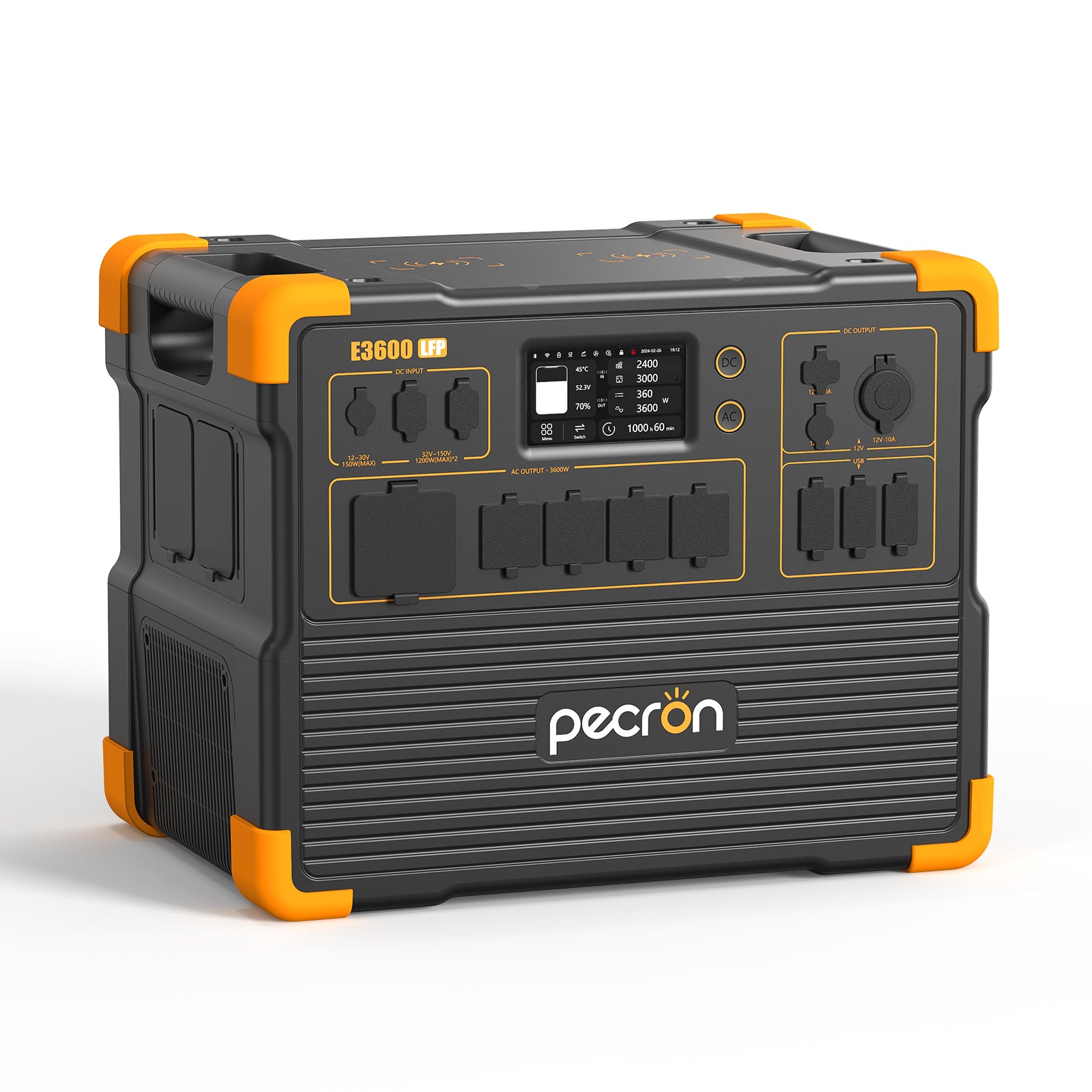 PECRON E3600LFP portable power station with 3600W pure sine wave inverter and LiFePO4 battery
