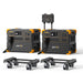 PECRON E3800LFP dual portable power stations for increased capacity connected to transfer switch