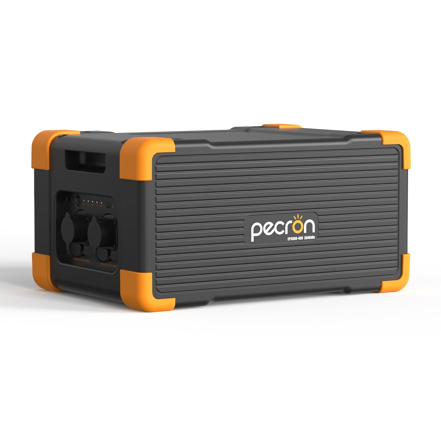 PECRON EP3800-48V expansion battery angled front view with 3840Wh LiFePO4 energy storage